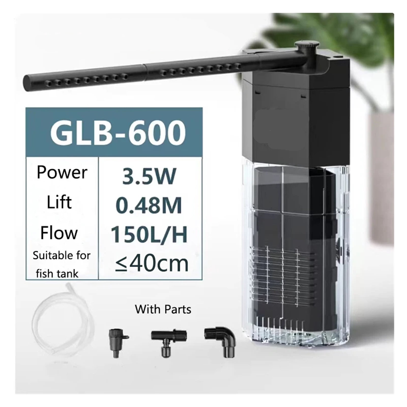 Internal Aquarium Filter Pump Fish Tank Submersible Silent Air Oxygen Aerator Internal Water Pump