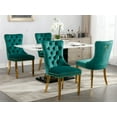 thumbnail image 6 of Rhomtree Velvet Tufted Dining Side Chairs, Green (Set of 4), 6 of 9