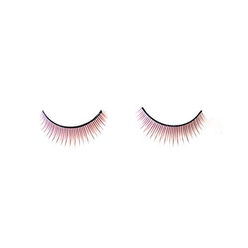 Coveted Cosmetics False Eyelashes Natural Feather Hand Made Human Hair Fake Falsies Lashes (10 Pair, Ginger)