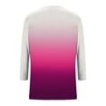 thumbnail image 4 of Hearthz Women's Raglan Tshirts 3/4 Length Sleeve V Neck Baseball Jersey Colorblock Womens Plus Size Tops Fall Women's Blouse, 4 of 7