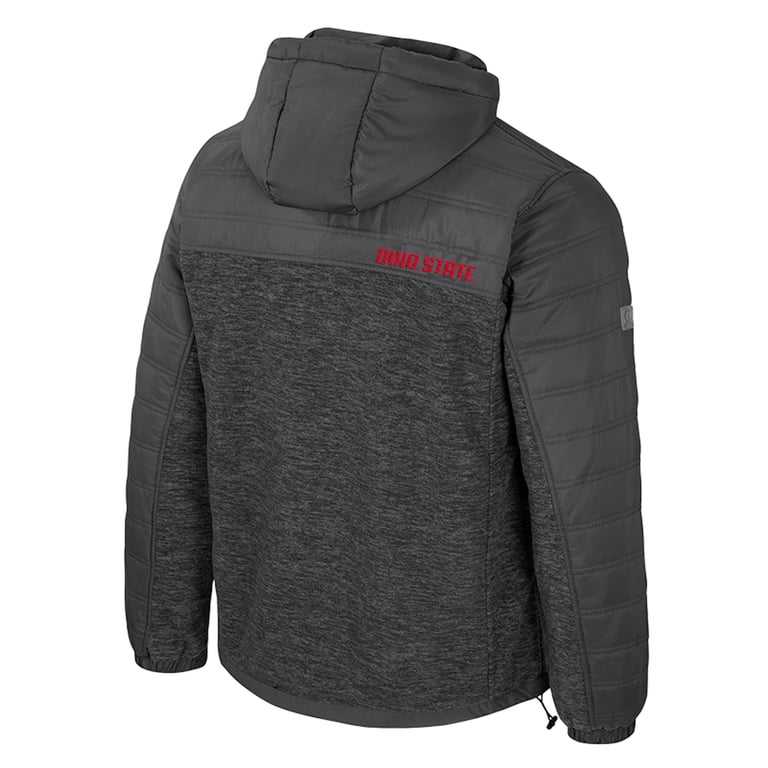 Men's Colosseum Charcoal Ohio State Buckeyes Nightman Full-Zip