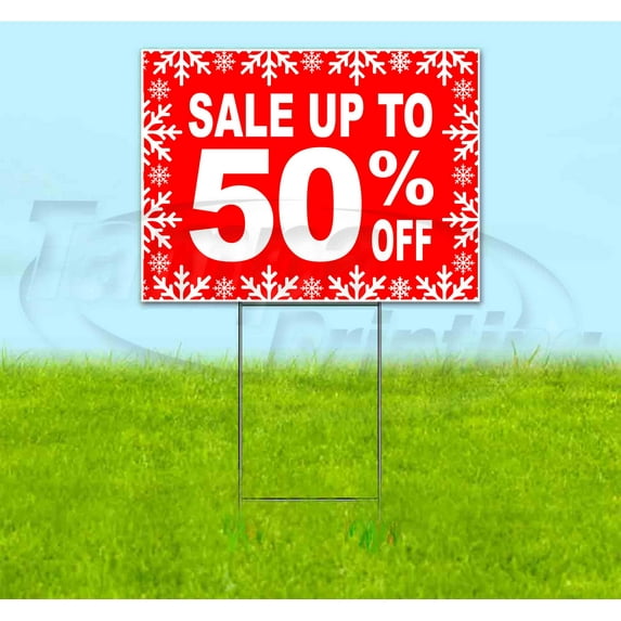 Sale Up To 50% Off (18"" X 24"") Yard Sign, Includes Metal Step Stake