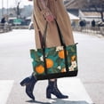 thumbnail image 4 of FORMRS Canvas Laptop Tote Bag for Women with 15.6" Computer Compartments Shoulder Handbag, Orange Leaves, 4 of 7
