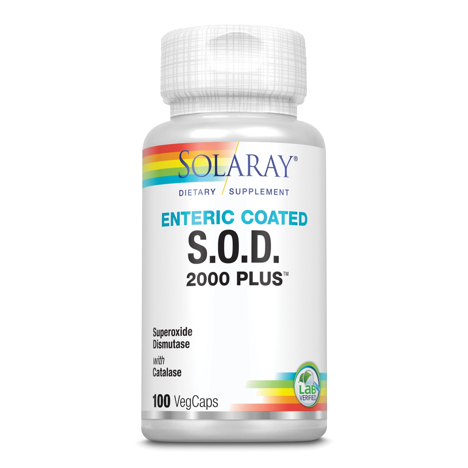 Solaray S.O.D. 2000 Plus 400mg | Superoxide Dismutase & Catalase Antioxidant Process Support | Enteric Coated | 100ct