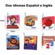 thumbnail image 2 of MECOS Libro de Tela Suave, Juguete Interactivo, Lavable, Libro de paño de español inglés, Pack de 6 Piezas, 2 of 5