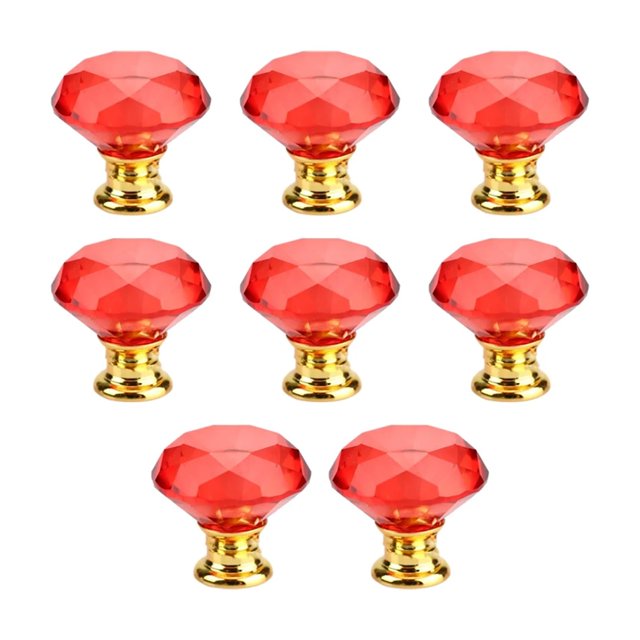 8pcs Crystal Knobs For Furniture Easy-to-install Wide Range Of Applications Kitchen Cabinet Handle