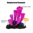 thumbnail image 4 of Unique Bargains Aquarium Simulation Horn Coral Silicone Fluorescent Coral Glow Ornaments Fish Tank Landscape Purple, 4 of 7