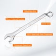 thumbnail image 4 of Uxcell 2pcs Combination Wrench Offset 18mm 75-Degree 12-Point Box End and 15° Angled Open End Metric CR-V Steel Nickel Plated Multi-function Spanners for Mechanics DIY Enthusiasts, 4 of 6