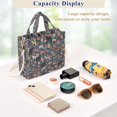 thumbnail image 5 of FORMRS Womens Corduroy Tote Bag Crossbody Shoulder Purse Handbag with Detachable Strap, Blue Floral Horses Pattern, 5 of 7