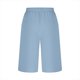 thumbnail image 5 of Pantalones Capri de Mujer Más Tamaño de Lino Recortado Suelto Ajuste Casual Capris para Verano Primavera Diario de la Playa, 5 of 7
