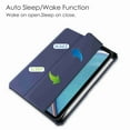 thumbnail image 5 of Dteck Case for iPad Mini 6 2021 8.3 inch With Pencil Holder Hard PC Shockproof Tri-fold Hybrid Slim Clear Transparent Back Shell for iPad Mini 6th Gen 8.3 Inch - Darkblue, 5 of 7