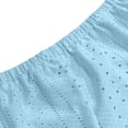 thumbnail image 7 of DDAPJ pyju Women's Off Shoulder 3/4 Sleeve Shirts Eyelet Casual Tunic Tops Plus Size Summer Blouses Light Blue XXXXXL, 7 of 7