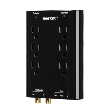 Surge Protector, BESTEK 6-Outlet Wall Mount Power Strip Surge Surge Protector, BESTEK 6-Outlet Wall Mount Power Strip Surge Protector 740 Joule with - Surge Protector, BESTEK 6-Outlet Wall Mount Power Strip Surge