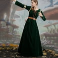 thumbnail image 6 of LYXSSBYX Fall Dresses for Women Long Sleeve Woman Fashion Solid Vintage Retro Princess Dress Halloween Cosplay Dress, 6 of 9