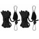 thumbnail image 1 of Sujetador De Cuerda 2 uds sujetador de cuerda ajustable 4mm 4m tensor de polea para exteriores (negro) Ehuebsd Para Estrenar, 1 of 9