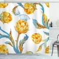 thumbnail image 1 of Ambesonne Artichoke Shower Curtain, Watercolor Vegetables, 69"Wx84"L, Earth Yellow Sky Blue, 1 of 3