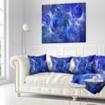 thumbnail image 2 of Designart Clear Blue Fractal Glass Texture - Abstract Throw Pillow - 18x18, 2 of 4