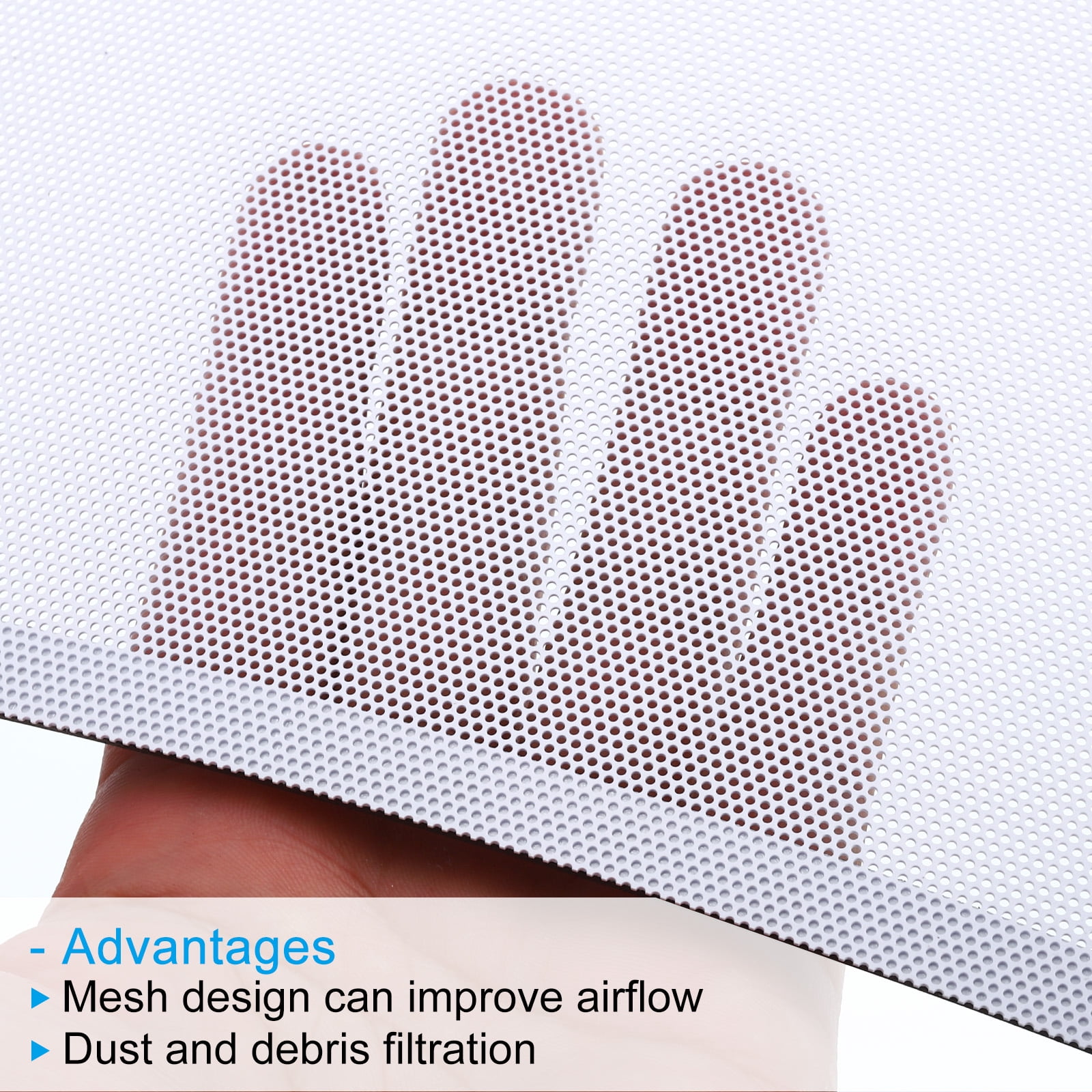 Uxcell 4"x12" Magnetic Vent Cover 4 Pack Floor Wall Air Registers Cover Strong Magnet Screen Mesh White
