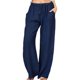 thumbnail image 5 of Pantalones sueltos para mujer Sonducket Tiempo libre azul violáceo S, 5 of 6