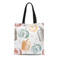 thumbnail image 1 of NUDECOR Toile Fourre-Tout Sac Orange Chute de Citrouilles Il Est Dessiné Jaune Récolte Réutilisable Épaule Épicerie Sacs à Main, 1 of 1