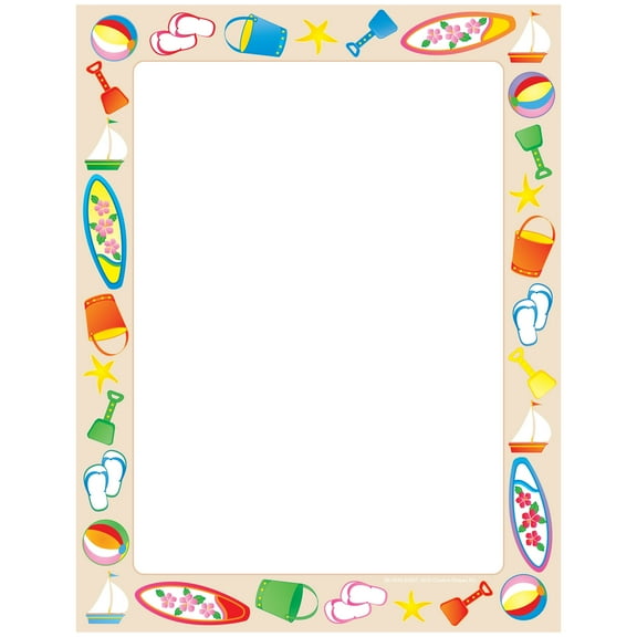 SHAPES ETC. Designer Paper - Surf's Up (50 Sheet Package)