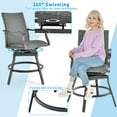 thumbnail image 6 of Gymax 2PCS Patio Wicker Aluminum 360° Swivel Bar Height Chairs W/4D Air Fiber Quick Dry, 6 of 10