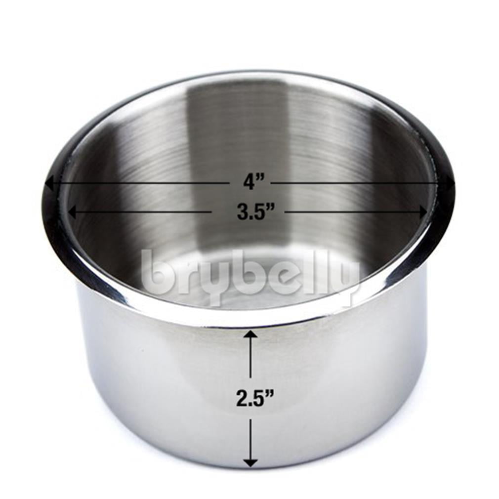 Trademark Stainless Steel Cup Holder Cup Holder Slide Under Silver 