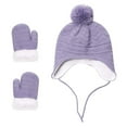 thumbnail image 2 of Asisol Toddler Winter Hats Gloves Set for Kids Winter Knit Earflap Beanie Warm Mitten Cap 1-6T Girls Boys, 2 of 4