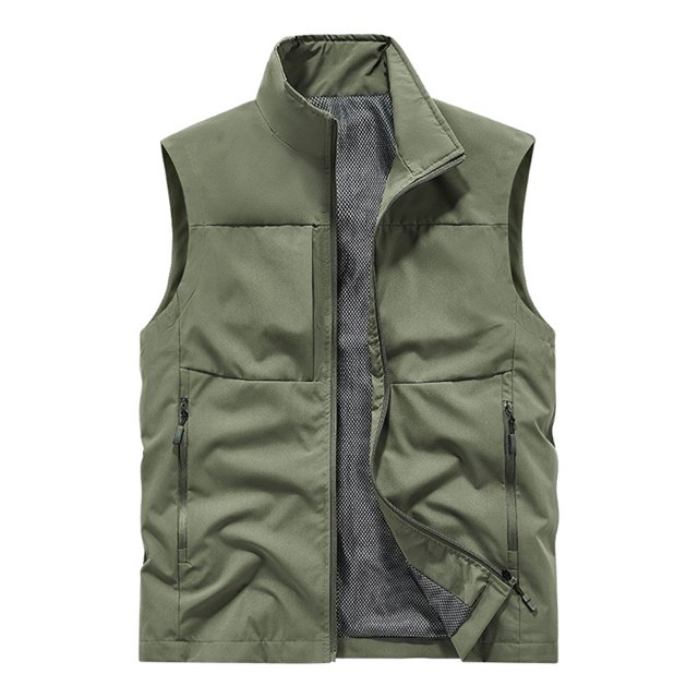 Vestes pour Hommes Mode Décontractée Manches Courtes Col Rabattu Gilet