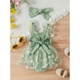 thumbnail image 3 of Bagilaanoe Newborn Baby Girl Rompers Dress Daisy Print Ruffle Sleeve Bodysuit + Headband 3M 6M 9M 12M Infant Summer A-Line Dress, 3 of 8