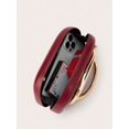 thumbnail image 5 of Women's Burgundy Clutch Purse with Gold Ring Handle Elegant Evening Handbag, 5 of 5