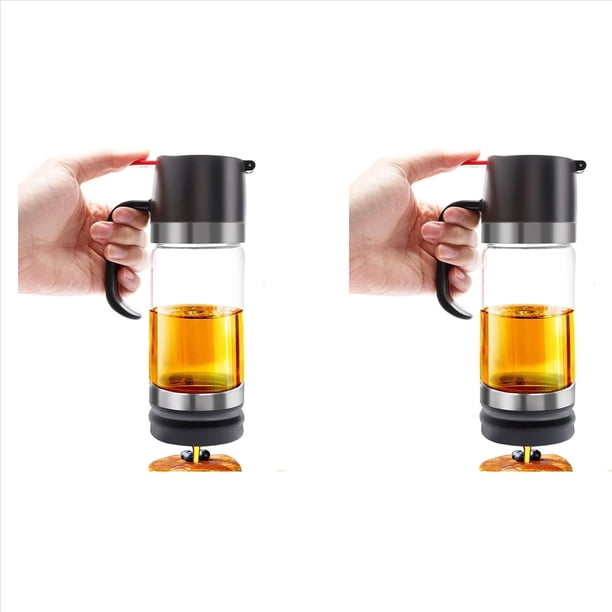 2X Dispensador de Miel de Vidrio de 12 Oz, Tarro de Miel con Asa, Dispensador de Miel Sin , Dispensador de Jarabe para Café o Té