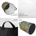 thumbnail image 4 of Cesta para ropa sucia GarField redonda de una sola capa, duradera, de tela Oxford, impermeable, portátil, plegable, para baño, bolsa de almacenamiento de ropa con asa, tamaño mediano., 4 of 7