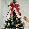 thumbnail image 2 of Guirnalda de adornos colgantes para árbol de Navidad con nudos navideños Adornos de lazo para árbol de Navidad Manualidades de arpillera (rojo), 2 of 6