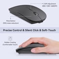 thumbnail image 3 of RaceGT Bluetooth Mouse for MacBook Pro/Air, Wireless Rechargeable Portable Silent Mouse for Laptop, BT5.4 & USB C & USB A Tri-Mode Cordless Mice for MacBook, Mac, PC, Desktop and Multi-Device-Black, 3 of 7
