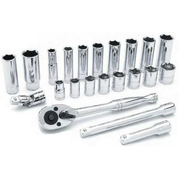Performance Tool W38914 3/8-Inch Drive MET Socket Set, 23 -Piece, 1-Pack