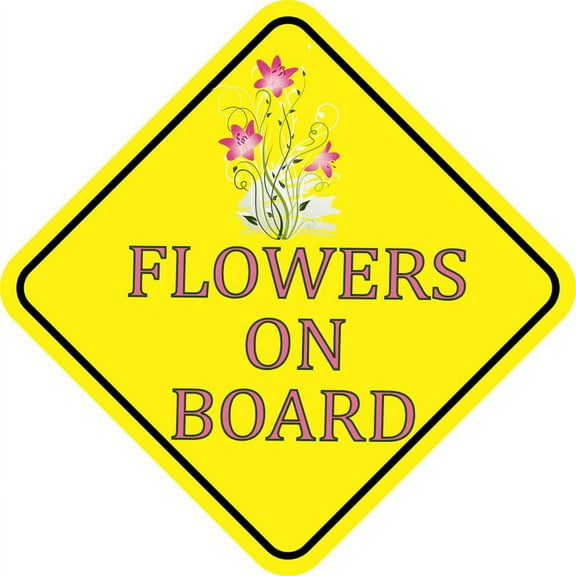 6in x 6in Flowers On Board Magnet
