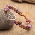 thumbnail image 3 of Pink Season Couple Bracelet Double-layered Hand Woven Adjustable Stainless Steel Love Heart Braided Lucky Rope Charm Bracelet Jewelry Accessory, 3 of 8