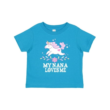

Inktastic My Nana Loves Me Unicorn Gift Toddler Toddler Girl T-Shirt