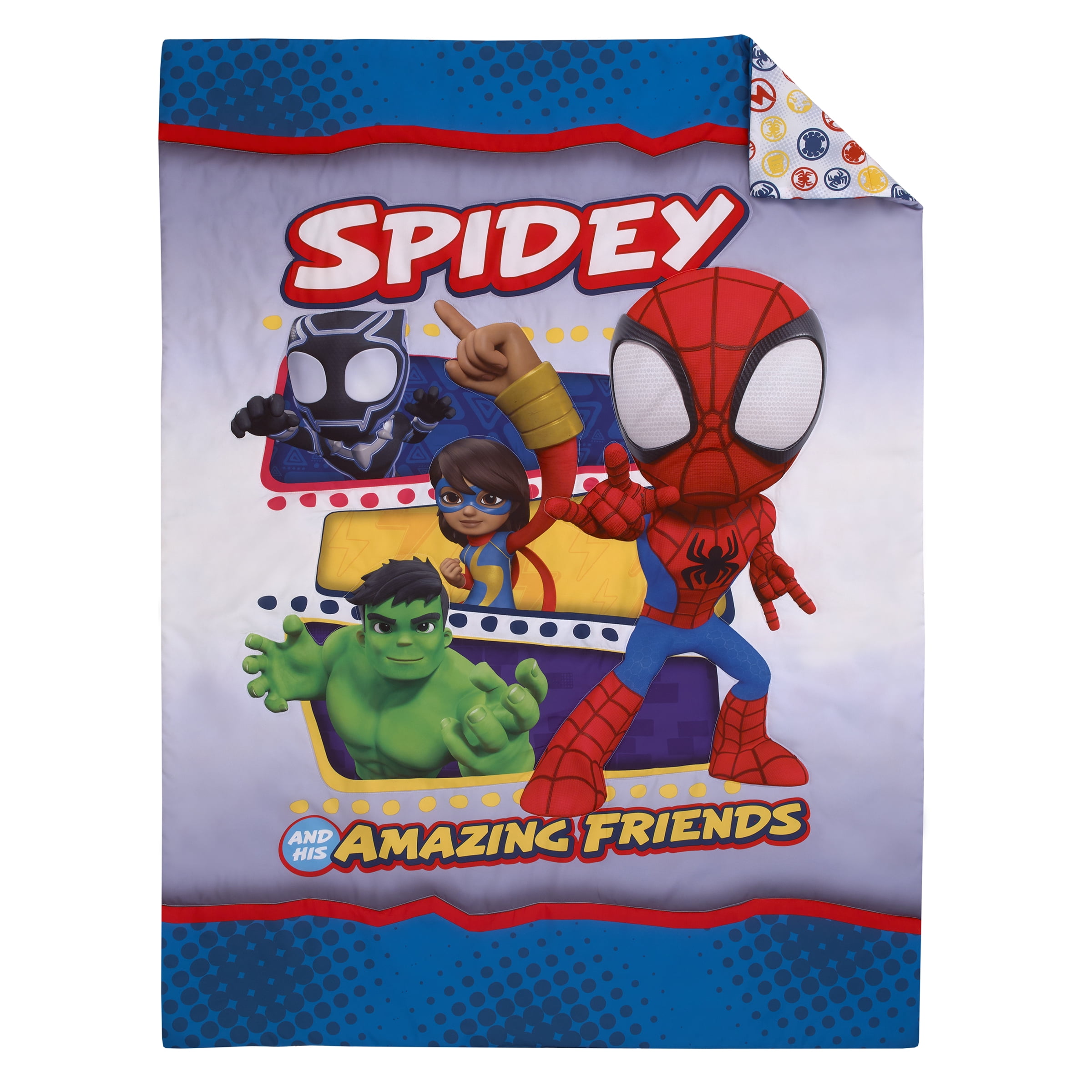Marvel Spidey & His Amazing Friends Team Up! 4 Piece Toddler Bed Set