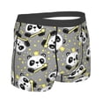 thumbnail image 3 of Daiia Panda With Crown And Stars Men's Underwear Boxer Briefs, Cotton Stretch Moisture-Wicking Underwear-Medium, 3 of 9