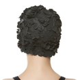 thumbnail image 3 of Hold'Em Beemo Floral Petal Swim Cap for Women – Retro Style Vintage Bathing Cap Swimming Hat for Long and Short Hair - Black, 3 of 3