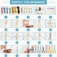thumbnail image 4 of 8Set Macrame Keychain Kit Tassel Keychain for Bag Square Knot Macrame Keychain DIY Kit Keychain Bag Charm, 4 of 7