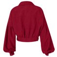 thumbnail image 4 of Stamzod Corduroy Jackets for Women Trendy Casual Balloon Sleeve Cropped Jacket 2026 Button Up Fall Coats, 4 of 9