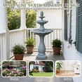 thumbnail image 2 of 48.03" Outdoor Water Fountain, 3-Tiers water feature Outdoor Freestanding Waterfall Fountains for Garden, Patio, 2 of 9