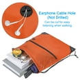 thumbnail image 3 of REGALWOVEN Polyester Drawstring Bag Gym Cinch Sack with Zipper Pocket for Men Women Orange, 3 of 7