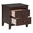 thumbnail image 4 of Tcbosik 2-Drawer Nightstand for Bedroom, Mid-Century Retro Classic Bedside Table, 19.3"L x 15.6"W x 19.7"H, Deep Walnut Finish, 4 of 7