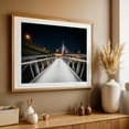thumbnail image 4 of North Bank Pedestrian Bridge - Boston Massachusetts Photography Oak Framed Wall Art Print 20 x 30 inches, 4 of 6
