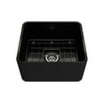 thumbnail image 7 of BOCCHI Classico Farmhouse Apron Front Fireclay 20 in. Single Bowl Kitchen Sink with Protective Bottom Grid and Strainer in Black, 7 of 7