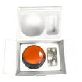 thumbnail image 2 of Amlong Crystal Amber 6 in. (150mm) Crystal Ball with Unicorn Stand, 2 of 2